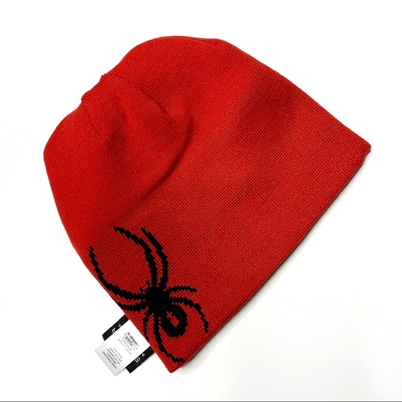 Spyder Men’s Red Black Reversible Beanie  One Size - Picture 4 of 6